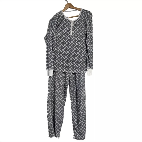 Nautica Women's 2 Piece Fleece Pajama Set Color Gray Size Medium Pjs Comfortable - Picture 1 of 10